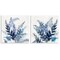 Stupell Industries Intertwining Blue Fronds 2pc Wall Plaque Set By Jacob Q